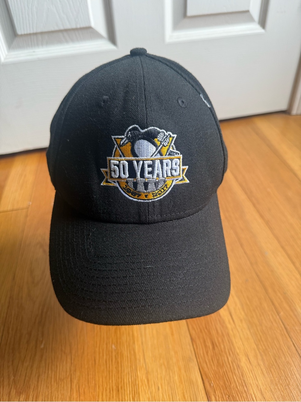 Black 50 Years Pittsburgh Penguins Hockey Cap